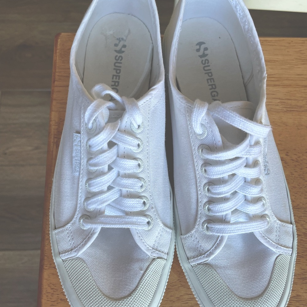 Womens white canvas Superga Sneakers 41.5